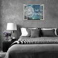 thumbnail image 4 of Farmhouse Dandelion Bathroom Decor Wall Art Rustic Country Butterfly Just Breathe Window Night Pictures Wall Decor Painting Prints Artwork Home Decorations Framed for Bedroom Kitchen 16"x12", 4 of 6