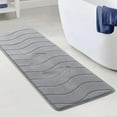 thumbnail image 4 of Large Foam Bath Mat 3-Piece Set | Soft Non-Slip Bathroom Rugs | Super Absorbent Washable Toilet Mats | Gray Khaki Dark Gray Blue Red | 3 Sizes, 4 of 7