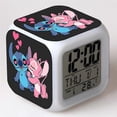 thumbnail image 3 of Disney Stitch Alarm Clocks Night Light Color Change 7 Led Desk Home Decor Anime Lilo&stitchs Stich Kids Cartoon Birthday Gift, 3 of 4