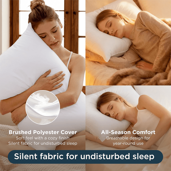 King Size Pillows Set of 2 - King Size Bed Pillows 2 Pack for Sleeping, Soft and Supportive, Hotel Quality, Original Down Alternative Filling for Side, Back Sleepers