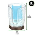 thumbnail image 3 of mDesign Plastic/Steel Compact Small Disposable Paper Cup Dispenser, Clear/Bronze, 3 of 7