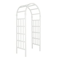 Ktaxon 86'' Vinyl Garden Arbor Arch PVC Wedding Arch for Patio Garden Climbing Plant Party