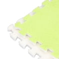 thumbnail image 3 of M Buder 10 Piezas Tapete Rompecabezas Entrelazado de Espuma EVA y Felpa, Alfombra Gruesa Antideslizante y Recortable para Habitación Infantil o Dormitorio, Verde Fluorescente y Blanco, 30x31cm, 3 of 9
