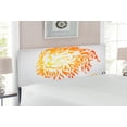 thumbnail image 2 of Astrology Headboard, Leo Zodiac Sign on Plain Background Sun Mystic Lion King Self Power Universe Theme, Upholstered Decorative Metal Bed Headboard with Memory Foam, Full Size, Orange, by Ambesonne, 2 of 4