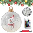 thumbnail image 1 of Bolas Navideñas Inflables Gigantes PVC Navideña Inflable Iluminada 24 Pulgadas Con Y Control Remoto, 1 of 9