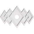 thumbnail image 1 of Ekena Millwork CMP22X14ZE-03000 3 in. ID x 6.75 in. Rectangle Zoe Architectural Grade PVC Contemporary Ceiling Medallion, 1 of 1