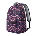thumbnail image 2 of Flamingo Corduroy Backpack - Soft Ribbed Texture with Seasonal Color Options, Durable Metal Zippers & Interior Name Tag Slot, 2 of 6