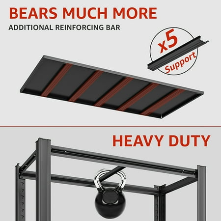 84"H 6-Tier Heavy Duty Garage Shelving 4200LBS - 62"W×24"D Adjustable Metal Storage Rack for Commercial/Pantry/Warehouse/Basement