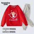 thumbnail image 1 of Sanrios My Melody Kuromi-Conjunto de ropa deportiva para niña, jersey de cuello redondo con estampado de corazón de amor, pantalones informales, Kawaii, cálido, regalo, 1 of 5