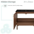 thumbnail image 3 of Classe 36 in. Brown Oak Bathroom Vanity With Black, 3-Hole Ceramic Sink Top, 3 of 12