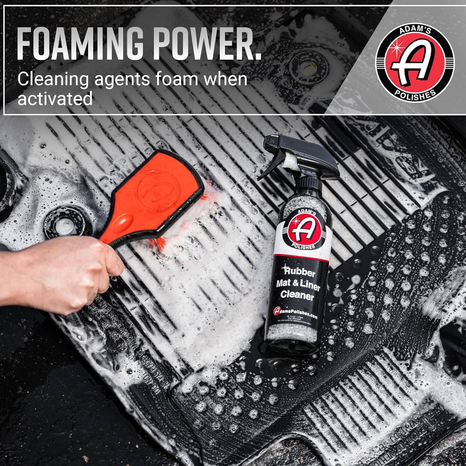(2 pack) Adam's Polishes Rubber Mat & Liner Cleaner 16oz Protectant