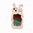thumbnail image 2 of Funda de teléfono con espejo de maquillaje con Orejas de conejo 3D, funda de silicona suave para iphone 15 Pro max 14 plus 13 12 11 xr, 2 of 4