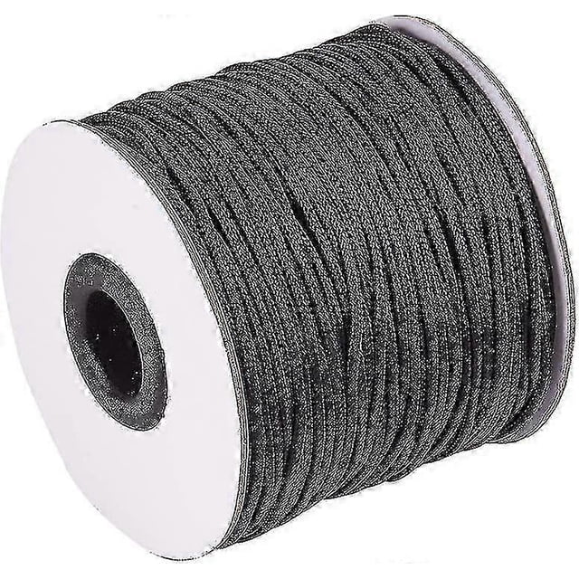 2025 1.5mm/100 Yards Black Nylon Braided Lift Shade Cord Blind Cord Replacement String For Windows Roman Shade Rollers Repair Gardening Plant Beading