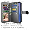 thumbnail image 2 of Tekcoo for Samsung Galaxy S25 FE Case Wallet with ID Credit Card Holder for Women Men, Detachable Magnetic PU Leather Flip Wallet Phone Case for Galaxy S25 FE with Strap Kickstand Cover, Black, 2 of 7