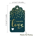 thumbnail image 5 of Inkdotpot Real Gold Foil Made With Love Text Tags Favor Hang Paper Tags 100 Pack, 5 of 6