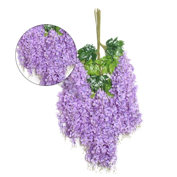 YOSADIER 12 Pieces Artificial Hanging Wisteria Flowers for Table Centerpieces, Wedding Decor, and Photo Backdrops