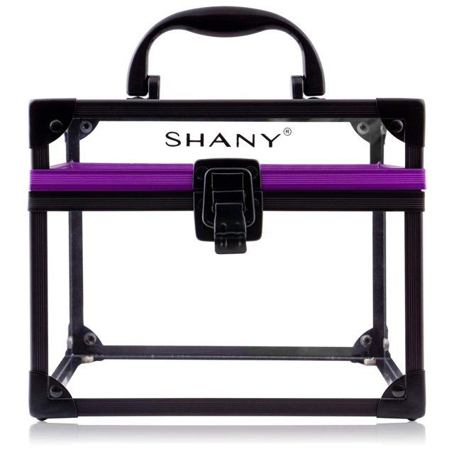 Bolsa de viaje transparente Cosmetic Train Case SHANY con cierre seguro