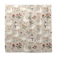 thumbnail image 2 of Yayeee Shower Curtain with Hooks 72"x72" Waterproof Fabric Bathroom Hanging Decor, Gray Cartoon Goose Pattern, 2 of 5