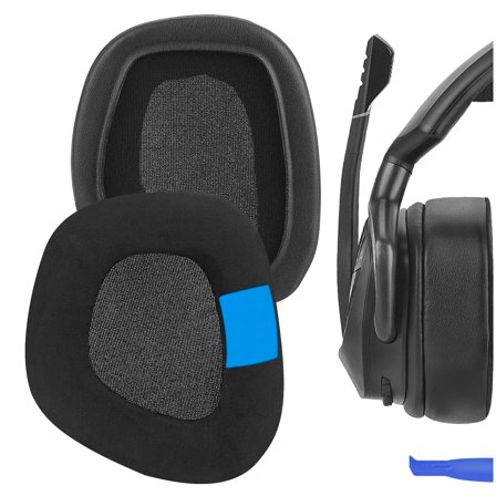 Geekria Sport Cooling-Gel Replacement Ear Pads for Corsair Void PRO/ v2/ ProRGB/ ProRGBSE/ Elite/ EliteRGB Headphones, Ear Cushions, Repair Parts (Black)