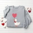 thumbnail image 6 of FAWUUDO Womens Valentines Day Sweatshirt Heart Print Crewneck Long Sleeve Pullover Casual Comfortable Romantic Gift for Her Gray XL, 6 of 7