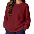 thumbnail image 2 of YunPes Girls Cotton Sweatshirt Solid Color Long Sleeve Pullover Kids Spring Fall Casual Crewneck Tops Basic Versatile Clothes, 2 of 4