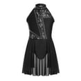 thumbnail image 1 of Aislor Robe de Danse Lyrique Moderne pour Filles, Robe Justaucorps en Dentelle Florale, Jazz Latin, Ballet, Noir 12, 1 of 7
