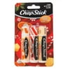 ChapStick Lip Care Holiday Flavor Collection Lip Balm, 0.15 oz Each, Pumpkin, Candy Cane, Cake Batter Flavors, 3 ct