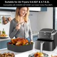 thumbnail image 3 of Square Silicone Air Fryer Liners 2 Pack, Compatible with Ninja AF141 181, 8.5 Inch Air Fryer Liners for COSORI 5-6.5 QT, Reusable Silicone Basket, Air Fryer Accessories, 3 of 8