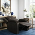thumbnail image 3 of Relax A Lounger Dorian Recliner in Dark Brown Faux Leather Upholstery, 3 of 11