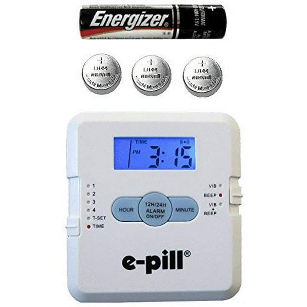 epill 4 Alarm Pocket with Attached Pillbox Vibrates and/or Beeps