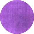 thumbnail image 1 of Ahgly Company Indoor Round Oriental Purple Industrial Area Rugs, 5' Round, 1 of 4