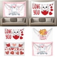 thumbnail image 4 of Ramiter Valentine's Day Background Cloth Party Decoration Cartoon Tapestry Scene Layout Props Love Hanging Cloth Astronomy Tapestry, 4 of 4