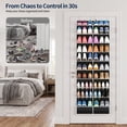 thumbnail image 5 of LazySpin 20-30 Pairs Over the Door Shoe Organizer, Clear Pockets Hanging Shoe Storage for Closet, 10-Tier Door Shoes Rack, Handing Shoes Holder for Sneakers, Boots, Heels, Black, 5 of 8