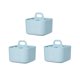 thumbnail image 1 of Organizador multiusos Yashi bolsa de plástico Apilable con asa para limpieza y manualidades color azul, 1 of 5