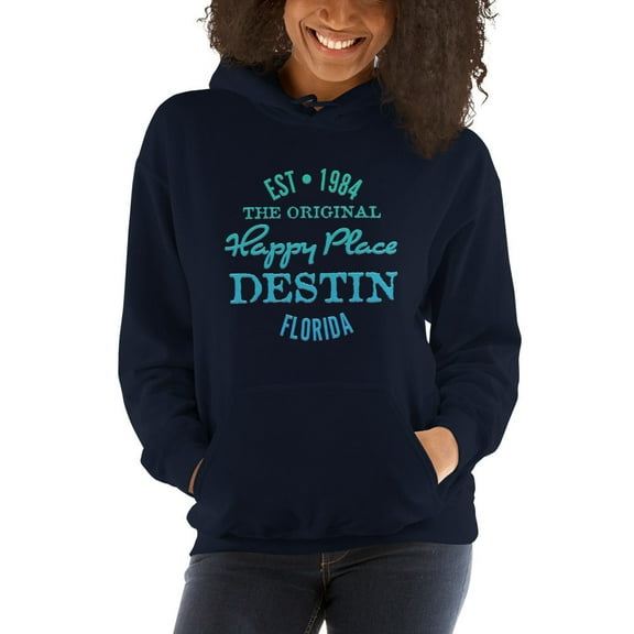 Good Life Apparel Destin Florida Hoodie Beach Is My Happy Place Fleece Sweatshirt