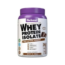 Bluebonnet Whey Protein Isolate Powder 26g From Grass Fed Cows, Chocolate, 1 lb