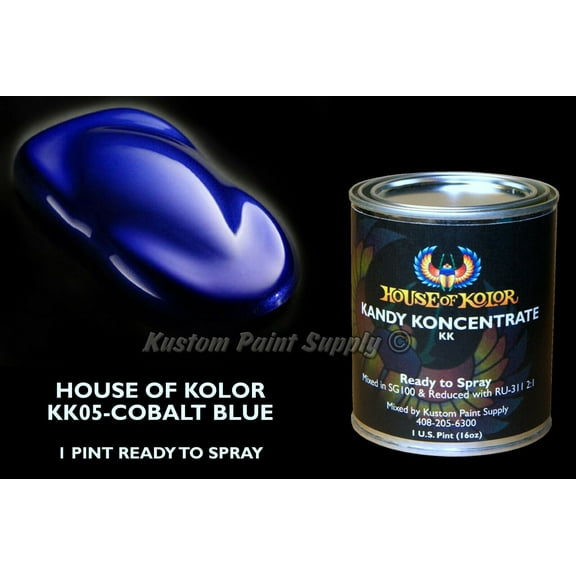 Cobalt Blue Kandy KK05 House of Kolor 1 Pint Can Ready To Spray