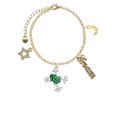 thumbnail image 2 of Delight Jewelry Silvertone Green Frog with Crystals Goldtone Dream Big Charm Bracelet, 7.5+2" Extender, 2 of 4