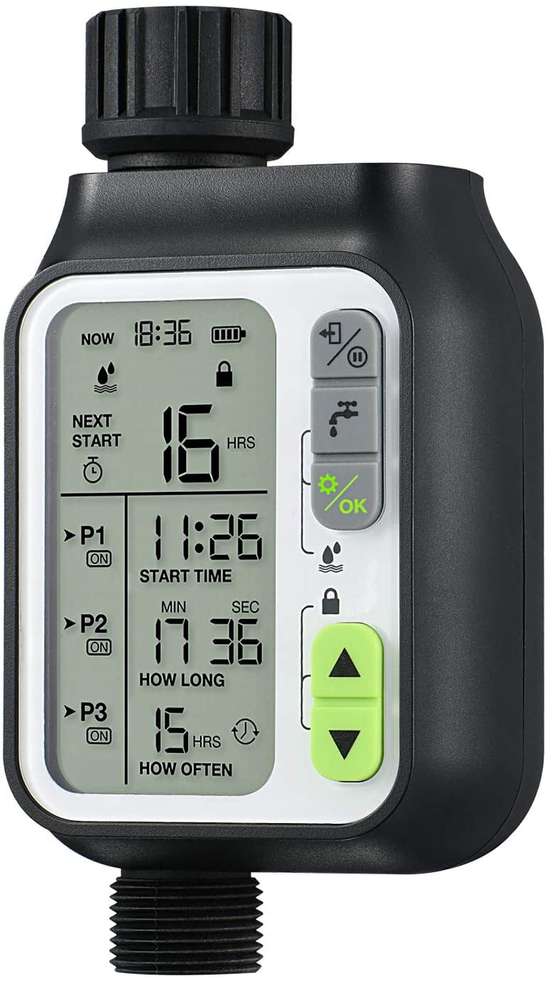 Watering Programmer, Digital Watering Timer with Rain Sensor Function