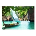 thumbnail image 2 of Tiptophomedecor Peel and Stick Nature Wallpaper Wall Mural - Desolate Boat - Removable Wall Decals, 2 of 3