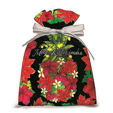 Island Heritage 3 Pack Hawaiian Large Drawstring Bags Pineapple Floral