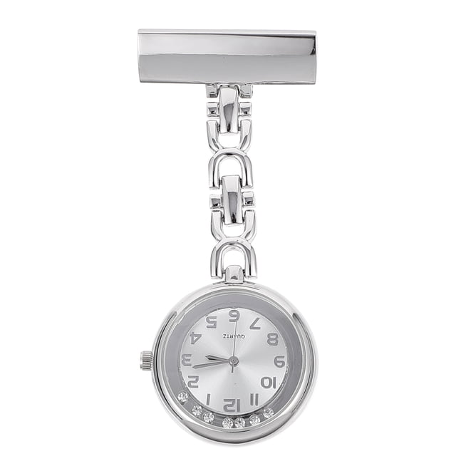 1pc Practical Nurse Diamond Pocket Watch Delicate Ladies Alloy Pocket Watch