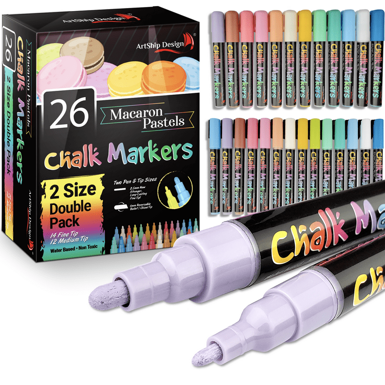 4pk Pastel Fine Tip Chalk Markers by Top Notch