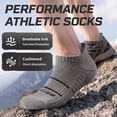 thumbnail image 6 of Mqamex Athletic Ankle Socks Mens, Cushioned Cotton Short Socks,6 Pairs Sizes 6-13, 6 of 8