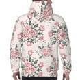 thumbnail image 7 of Goofa Rose Flowers for Men's Hooded Sweatshirt - Lightweight Pullover Hoodie with Kangaroo Pocket, Perfect for Everyday Wear-Small, 7 of 7