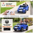 thumbnail image 5 of Dodge Electric Ride on Cars for Kids, 24V Licensed Dodge Durango Powered Ride on Toy with Parent Remote Control, Electric Car Vehicle for Boys 3-6 w/Music Player/LED Light/Safety Belt, Blue, 5 of 12