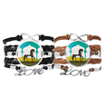 thumbnail image 1 of Castillo sueño estilo princesa caballo azul amarillo Pulsera pareja de cuerdas de cuero Unbranded M, 1 of 3