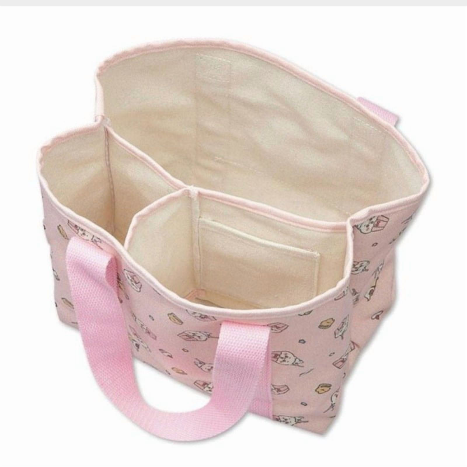 Chiikawa Bento Bag Hachiware Cartoon Cute Character Canvas Open Partition Layer Tote Creative Lunch Box Bag Commuting Portable