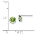 thumbnail image 3 of 14K White Gold Earring Birthstone (08) August Women'S Peridot Round Green 5 mm, 3 of 3