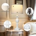 thumbnail image 6 of Lolikit 28" Table Lamp Set of 2 Modern Farmhouse 3-Way Dimmable Touch Lamp Bedside Nightstand Lamps with USB A+C Ports & AC Outlet for Bedroom Living Room, 6 of 6